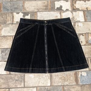 Buffalo David Bitton Front Zip Jeans Skirt High Rise Size 31